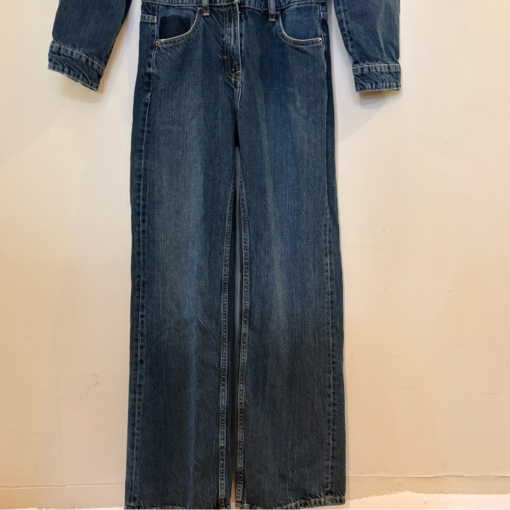 Zara Dark Blue Denim long Romper Women’s Sz XS, may fit S, like new - Picture 6 of 12